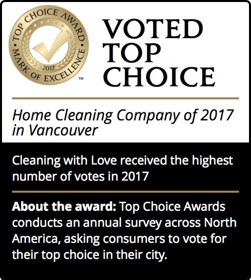 Voted Top Choice Home Cleaning Company of 2017 in Vancouver